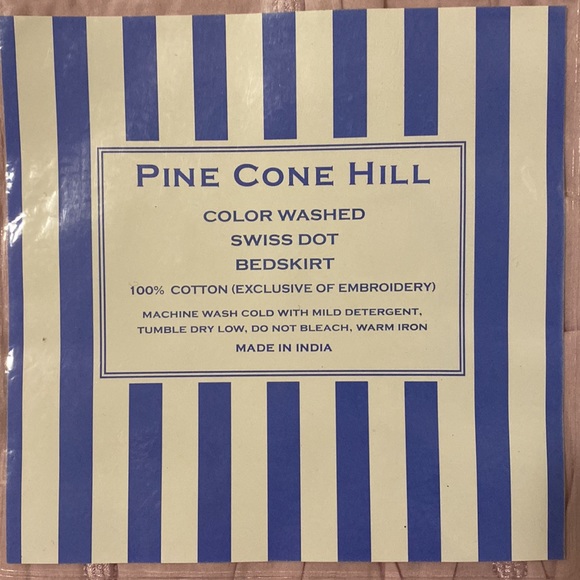 Pine Cone Hill Twin Size Swiss Dot bedskirt in lilac - Picture 2 of 3